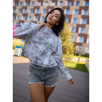 Укороченный рашгард Bona Fide: Oversize Crop Longsleeve "Sexy Club"