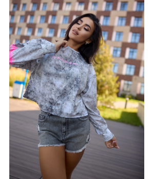 Укороченный рашгард Bona Fide: Oversize Crop Longsleeve "Sexy Club"